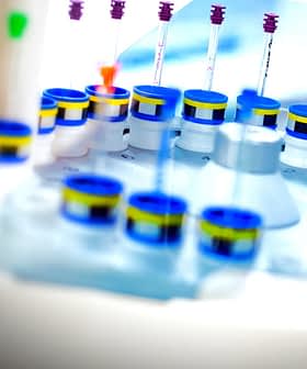 A collection of laboratory sample tubes with colored caps arranged in a circular holder. - Olive Oil Times