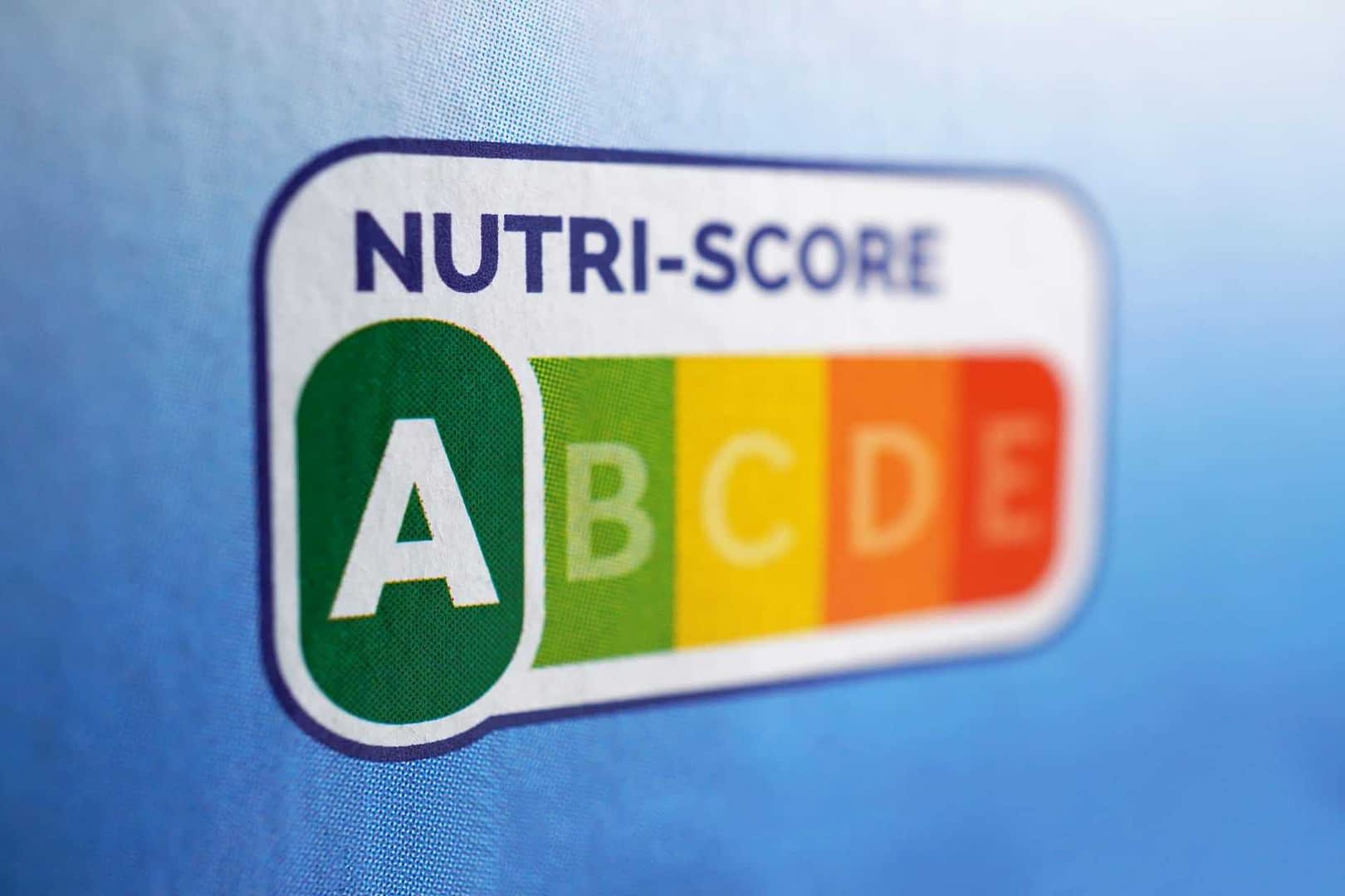 Nutri-Score label displaying grades A, B, C, D, and E on a blue background. - Olive Oil Times