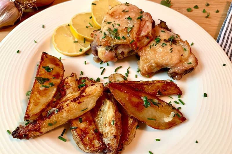Garlicky Greek Chicken and Potatoes