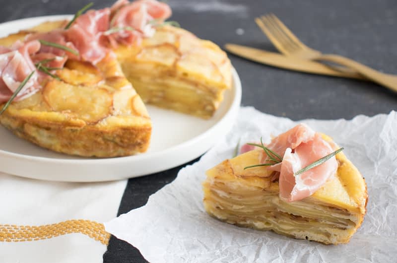 Spanish Potato & Egg Tortilla with Serrano Ham 