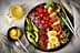 A colorful salad featuring grilled chicken, avocado, cherry tomatoes, and hard-boiled eggs on a black plate. - Olive Oil Times